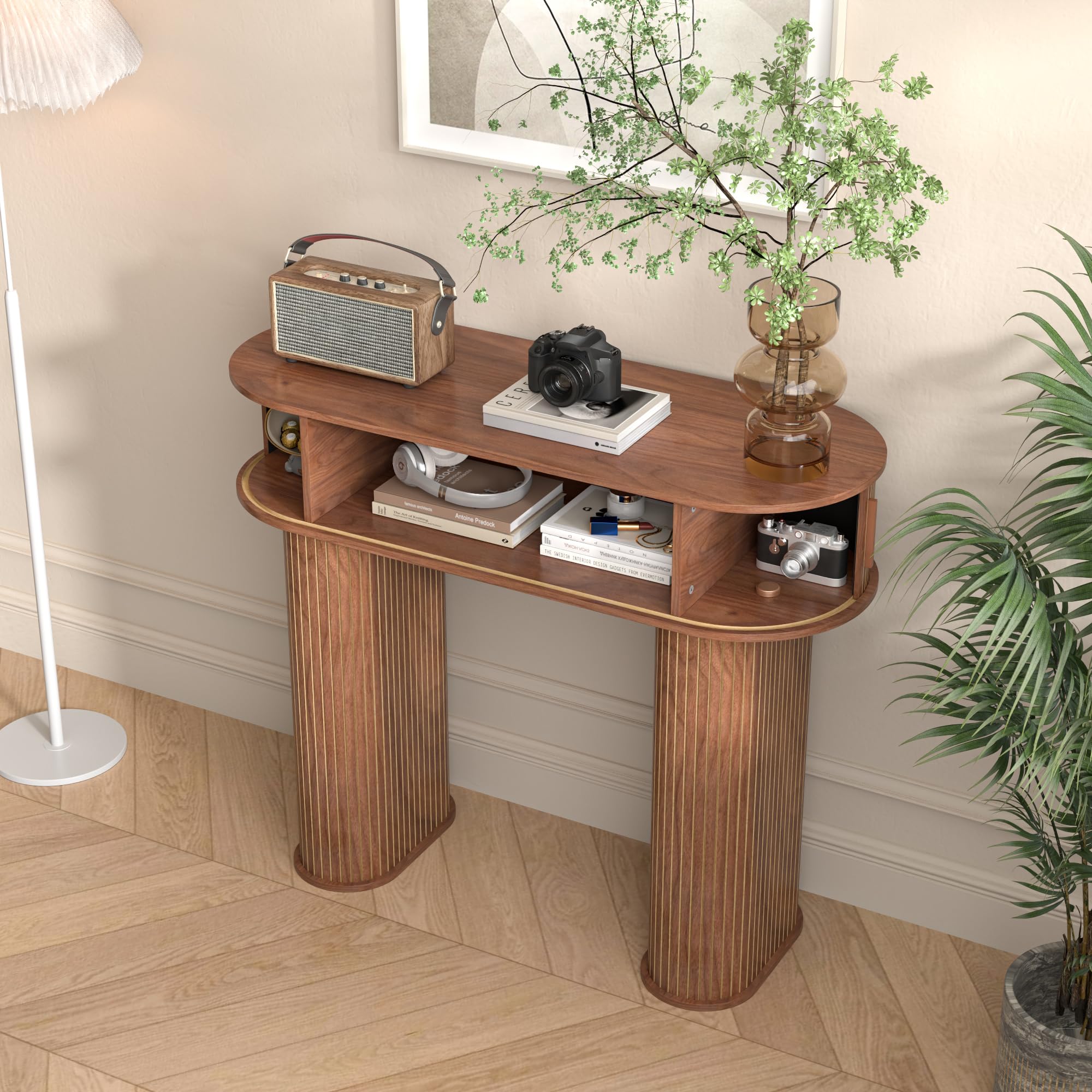 Amazon.com: Round Console Table, Mid Century Modern Console Table